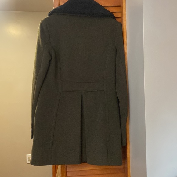 A new day olive green military wool coat jacket zara style - Picture 4 of 4